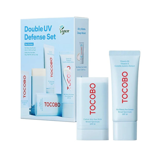 KIT DOUBLE UV DEFENSE 2PZAS - TOCOBO - Adrissa Beauty - Cuidado de la piel