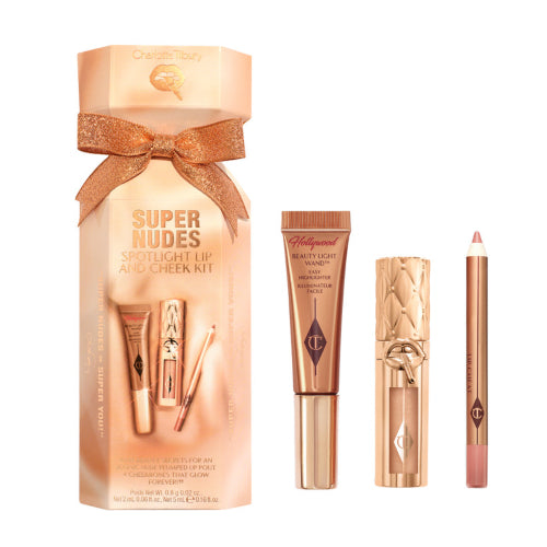 KIT SPOTLIGHT LIP AND CHEEK SUPER NUDES 3PZAS - CHARLOTTE TILBURY - Adrissa Beauty - Maquillaje