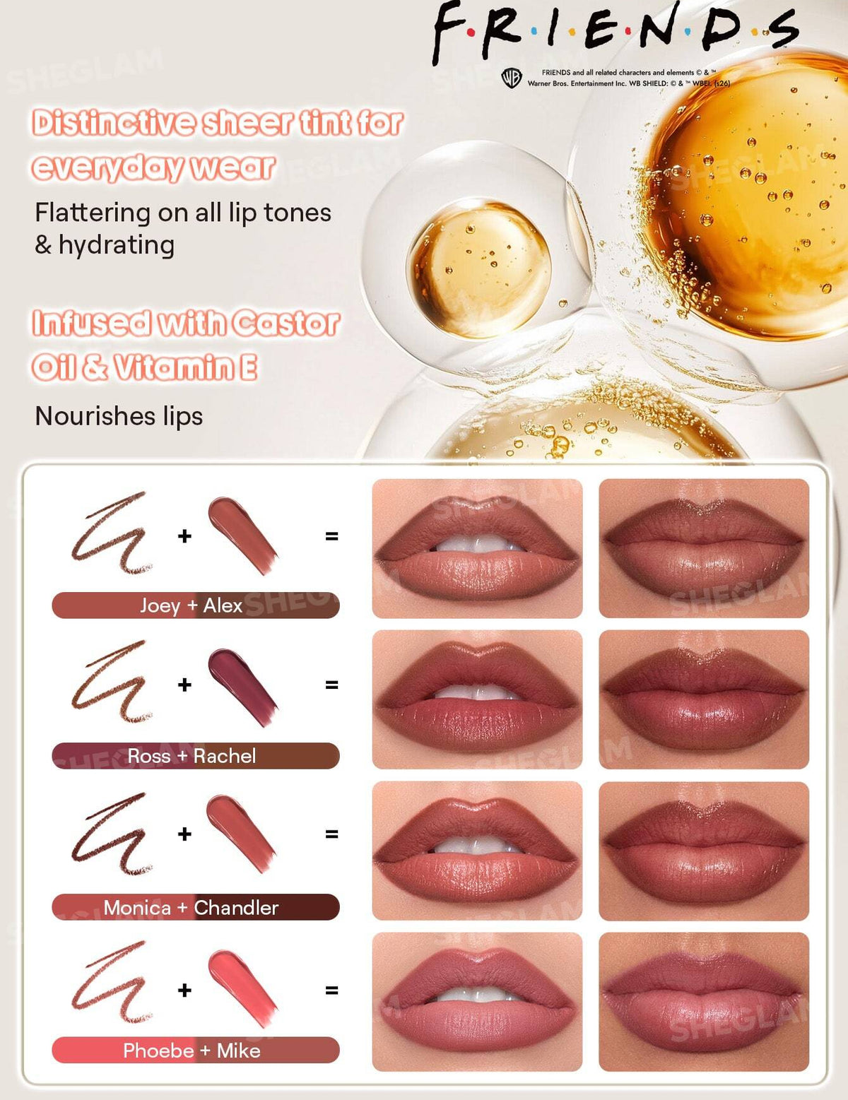 LABIAL MY LOBSTER DUAL ENDED ROSS RACHEL - SHEGLAM - Adrissa Beauty - Maquillaje