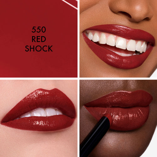 LABIAL ROUGE DIOR ON STAG 550 RED SHOCK SHINE - DIOR - Adrissa Beauty - Maquillaje