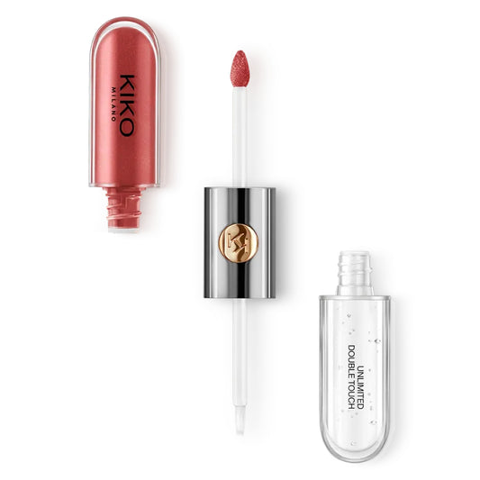 LABIAL UNLIMITED DOUBLE TOUCH 108 SATIN CURTAIN RED - KIKO MILANO - Adrissa Beauty - Maquillaje