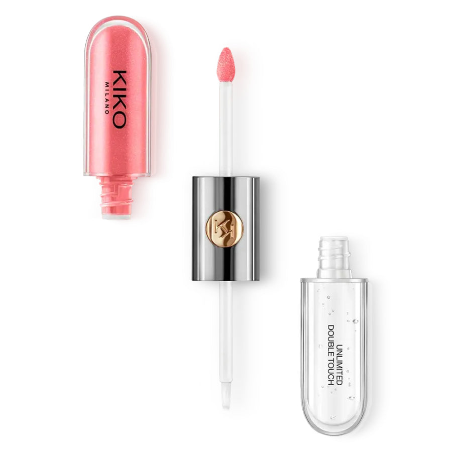 LABIAL UNLIMITED DOUBLE TOUCH 112 SATIN ROSE - KIKO MILANO - Adrissa Beauty - LABIAL