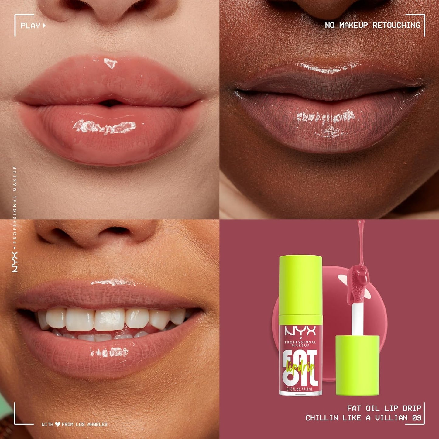 LABIAL FAT OIL CHILLIN LIKE A VILLIAN - NYX - Adrissa Beauty - Maquillaje