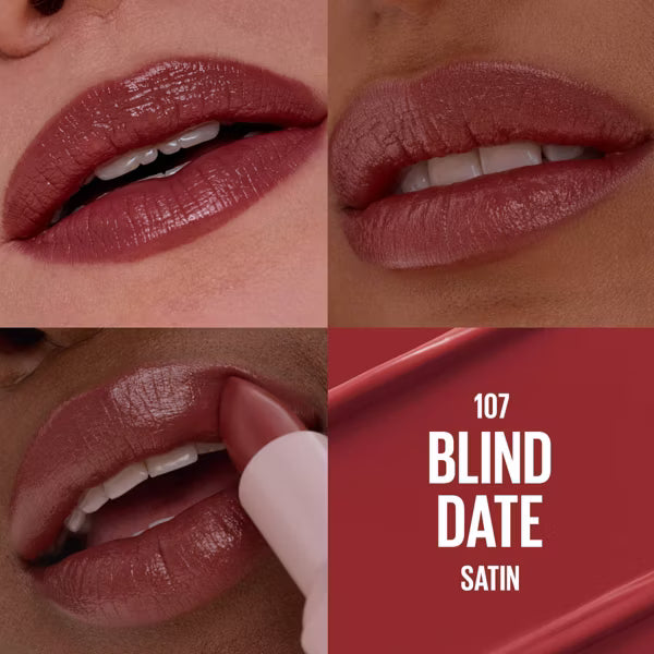LABIAL SERUM HIDRATANTE SATINADO 107 BLIND DATE - MAYBELLINE - Adrissa Beauty - Maquillaje