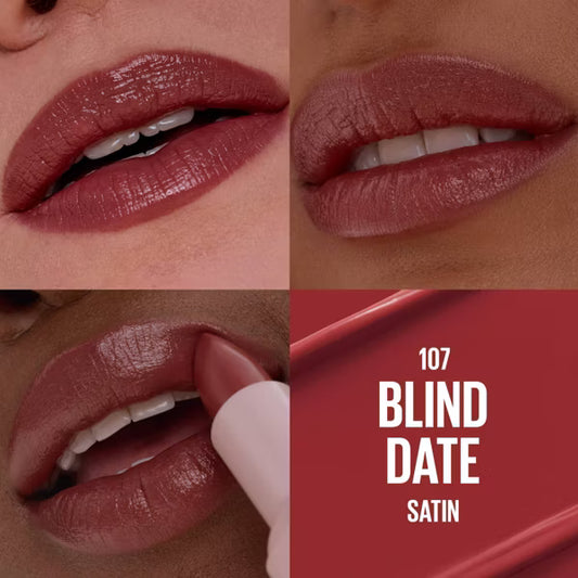 LABIAL SERUM HIDRATANTE SATINADO 107 BLIND DATE - MAYBELLINE - Adrissa Beauty - Maquillaje
