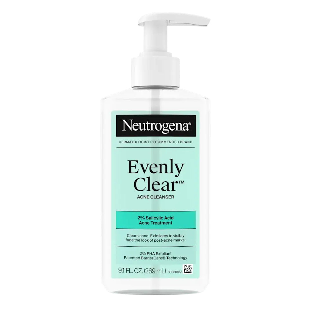 LIMPIADOR GEL ACNE EVENLY CLEAR 269ML - NEUTROGENA - Adrissa Beauty - Cuidado de la piel