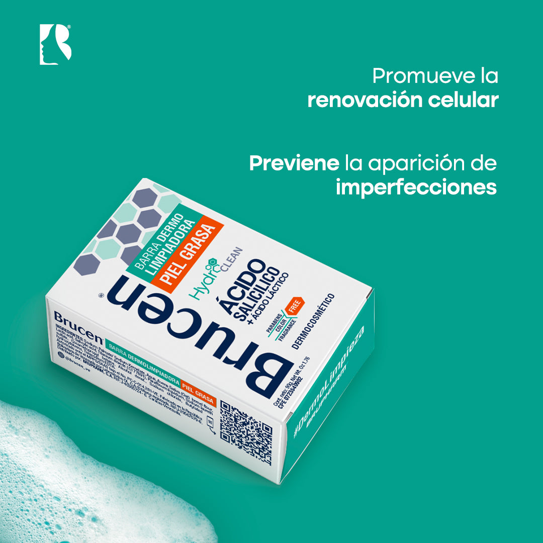 LIMPIADOR BARRA HYDRO CLEAN ACIDO SALICILICO PIEL GRASA 90GR