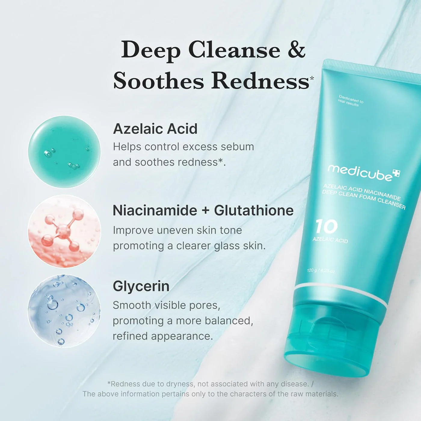 LIMPIADOR FOAM AZELAIC ACID 10 NIACINAMIDE 120GR - MEDICUBE - Adrissa Beauty - Cuidado de la piel