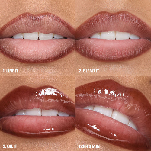 LIP DUO MAKEOUT SESH PEACHY NUDES - HUDA BEAUTY - Adrissa Beauty - Maquillaje