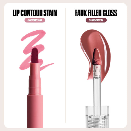 LIP DUO MAKEOUT SESH ROSY NUDES - HUDA BEAUTY - Adrissa Beauty - Maquillaje