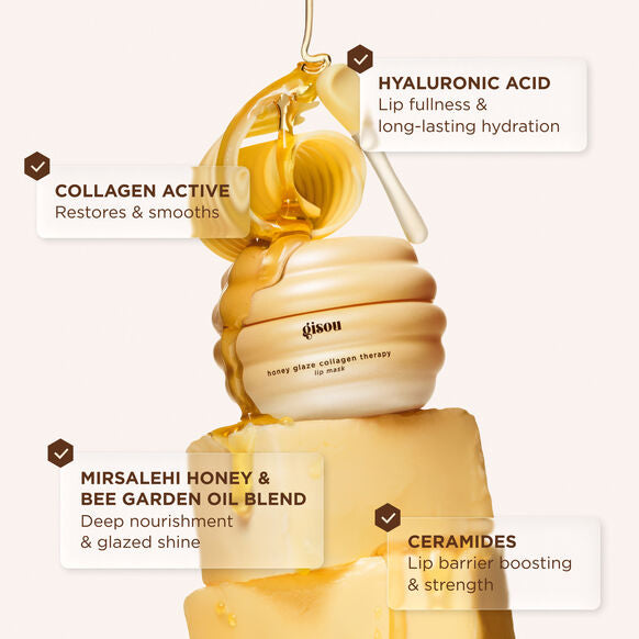 LIP MASK HONEY GLAZED COLLAGEN THERAPY - GISOU - Adrissa Beauty - Cuidado labial