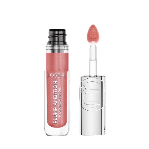 LIP OIL PLUMP AMBITION 650 NUDE MACARON - LOREAL - Adrissa Beauty - Maquillaje