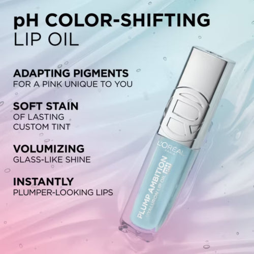 LIP OIL PLUMP HYALURON PH 090 PH BERRY NOIR - LOREAL - Adrissa Beauty - Maquillaje