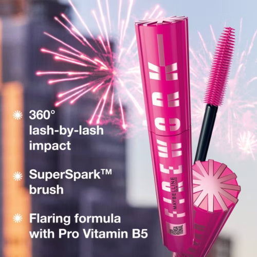 MASCARA LASH SENSATIONAL FIRE WORK WATERPROOF 871 VERY BLACK - MAYBELLINE - Adrissa Beauty - Maquillaje