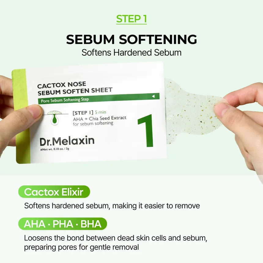 MASCARILLA CACTOX 3 PASOS POROS NARIZ - DR MELAXIN - Adrissa Beauty - Cuidado de la piel