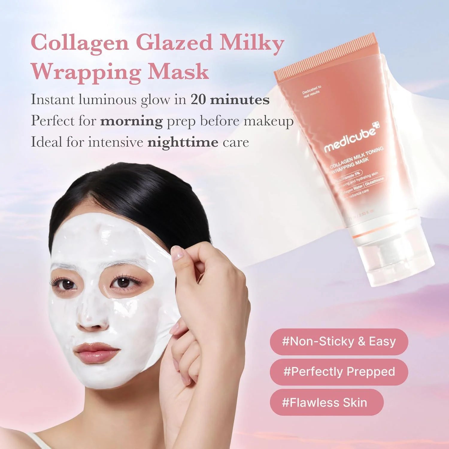 MASCARILLA COLLAGEN MILK TONING WRAPPING 75ML - MEDICUBE - Adrissa Beauty - Cuidado de la piel