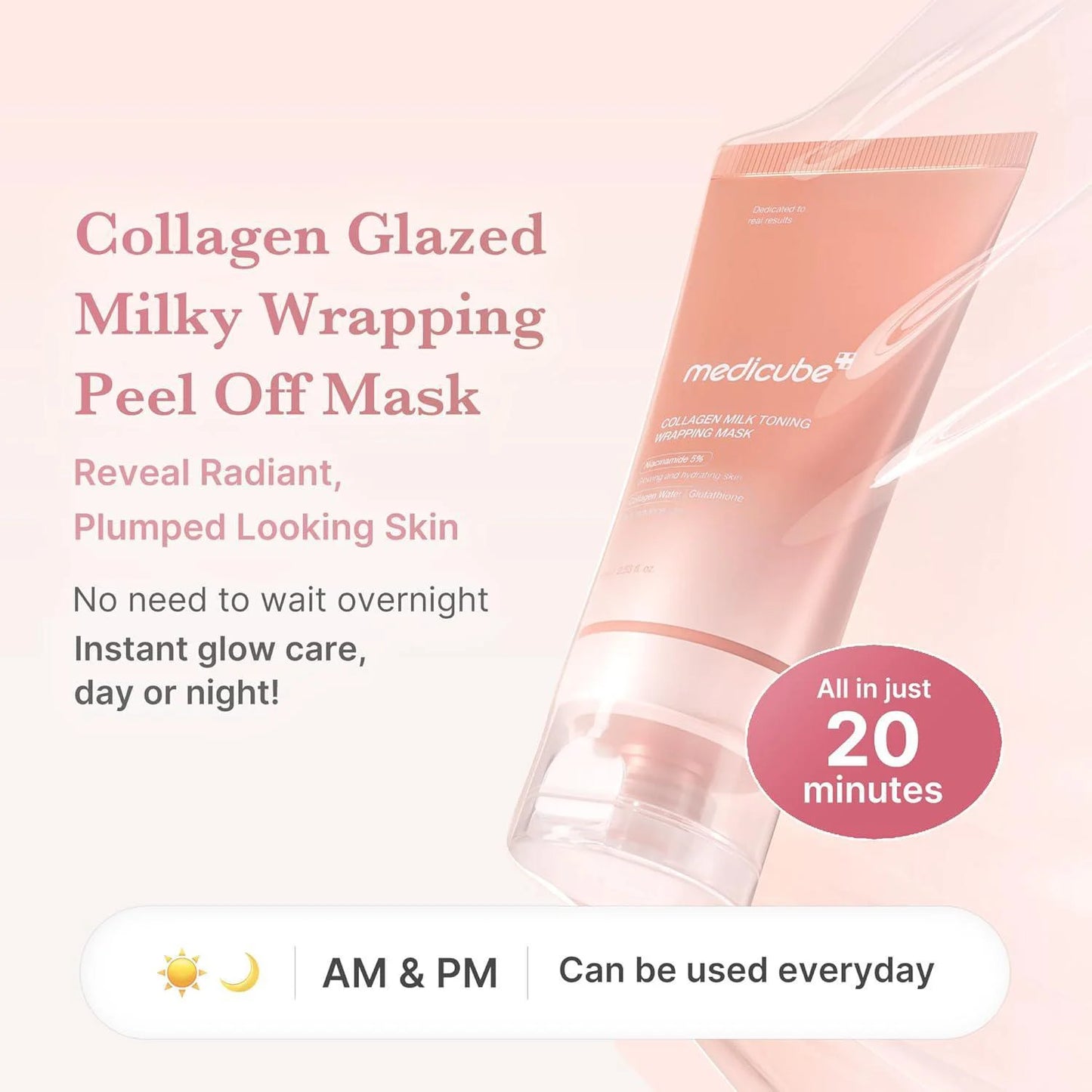 MASCARILLA COLLAGEN MILK TONING WRAPPING 75ML - MEDICUBE - Adrissa Beauty - Cuidado de la piel