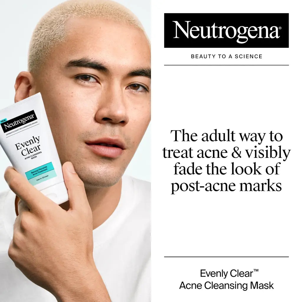 MASCARILLA LIMPIADORA ACNE EVENLY CLEAR 125ML - NEUTROGENA - Adrissa Beauty - Cuidado de la piel