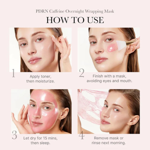 MASCARILLA PDRN PINK CAFFEINE NIGHT WRAPPING 75ML - MEDICUBE - Adrissa Beauty - Cuidado de la piel