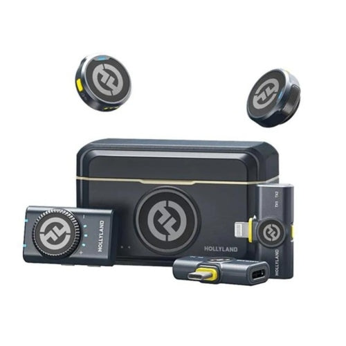 MICROFONO WIRELESS LARK M2 2PZAS TIPO C Y LIGHTNING - HOLLYLAND - Adrissa Beauty - Electrónica