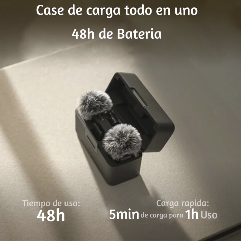 MICROFONO WIRELESS MIC MINI 2PZAS CON BASE - DJI - Adrissa Beauty - Electrónica