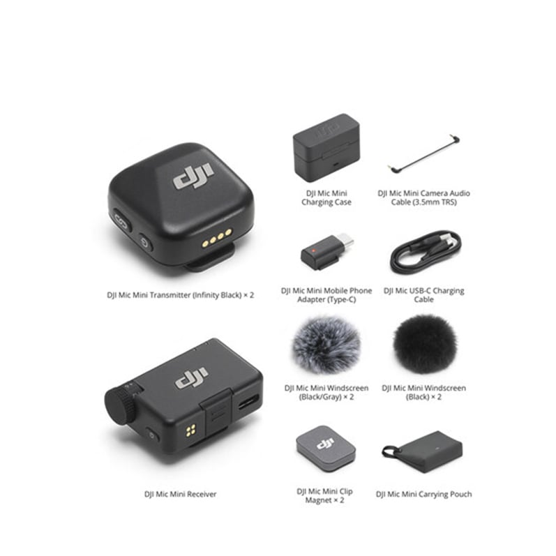 MICROFONO WIRELESS MIC MINI 2PZAS CON BASE - DJI - Adrissa Beauty - Electrónica