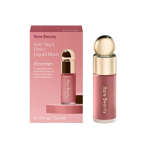 MINI RUBOR DEWY LIQUID ENCOURAGE 3.2ML - RARE BEAUTY - Adrissa Beauty - Maquillaje de rostro