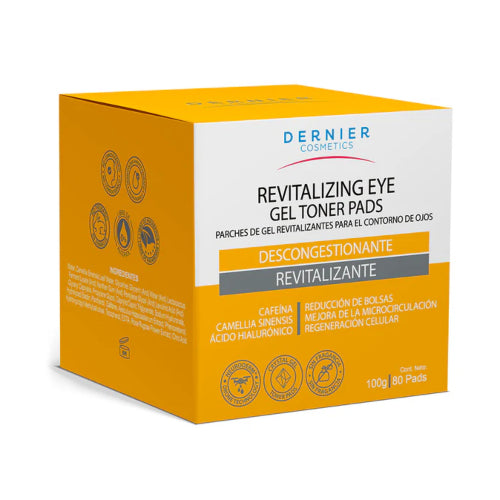 PADS CONTORNO OJOS REVITALIZANTE GEL 80PZAS