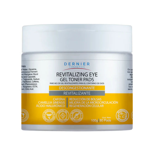 PADS CONTORNO OJOS REVITALIZANTE GEL 80PZAS - DERNIER - Adrissa Beauty - Cuidado de la piel