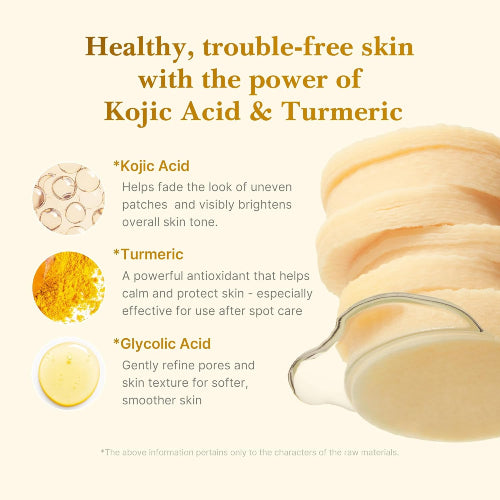 PADS KOJIC ACID TURMERIC NIACINAMIDE 5 70PADS - MEDICUBE - Adrissa Beauty - Cuidado de la piel