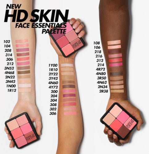 PALETA HD SKIN FACE ESSENTIALS LIGHT TO MEDIUM - MAKEUP FOR EVER - Adrissa Beauty - 