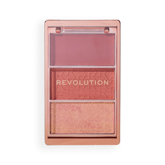 PALETA RUBOR BLUSH ICON AURA POINST ROSE - REVOLUTION - Adrissa Beauty - Maquillaje de rostro