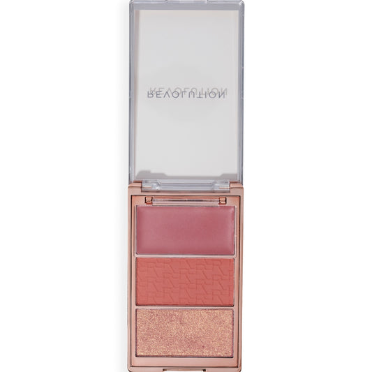 PALETA RUBOR BLUSH ICON AURA POINST ROSE - REVOLUTION - Adrissa Beauty - Maquillaje de rostro