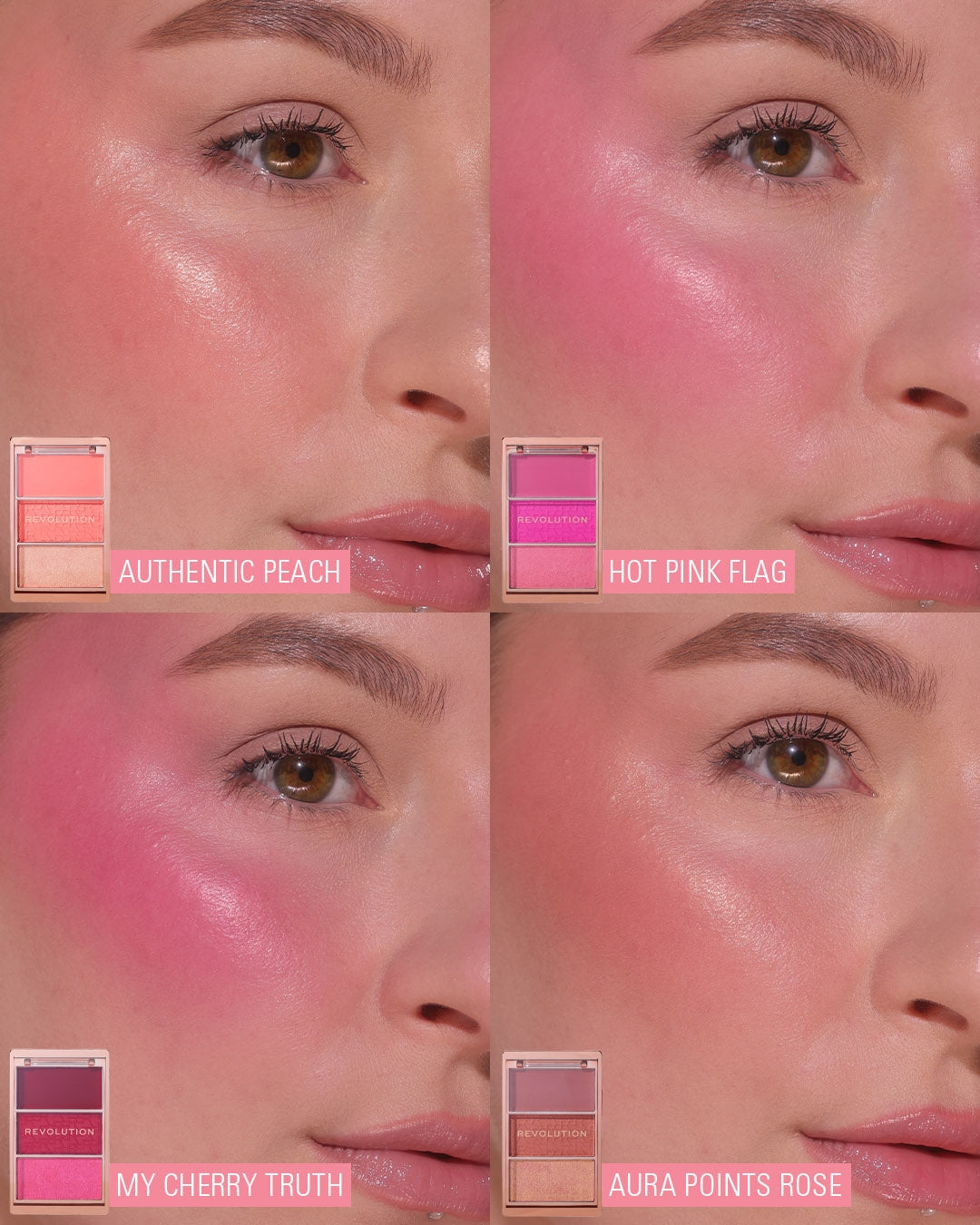 PALETA RUBOR BLUSH ICON AURA POINST ROSE