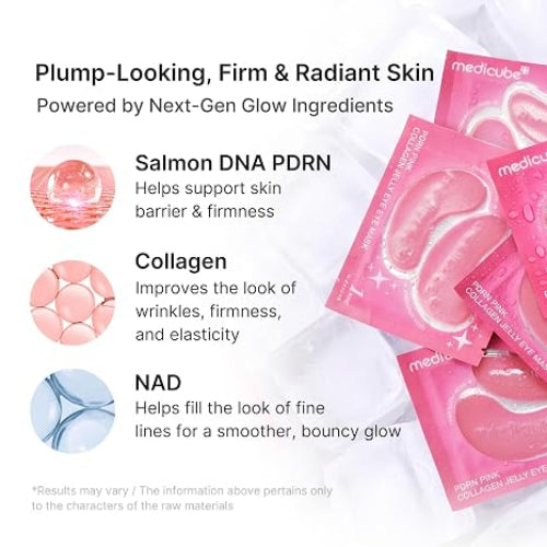 PARCHES OJOS PDRN PINK COLLAGEN JELLY MASK 50PARES