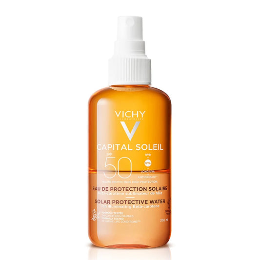 PROTECTOR SOLAR AGUA BRONCEADORA SPF50 200ML - VICHY - Adrissa Beauty - Cuidado de la piel