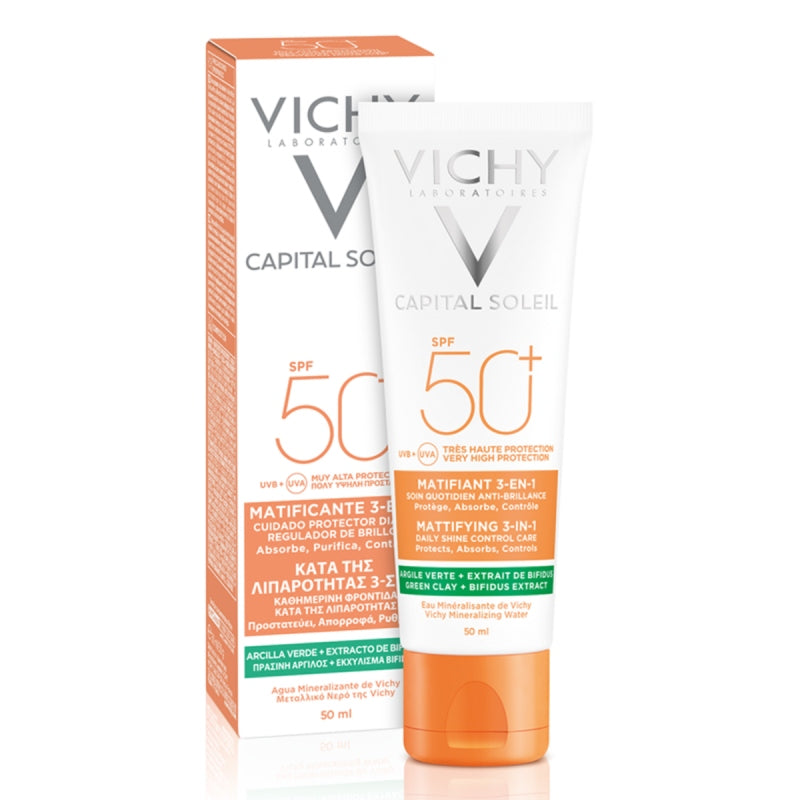 PROTECTOR SOLAR CAPITAL SOLEIL MATIFICANTE 3EN1 SPF50 50ML