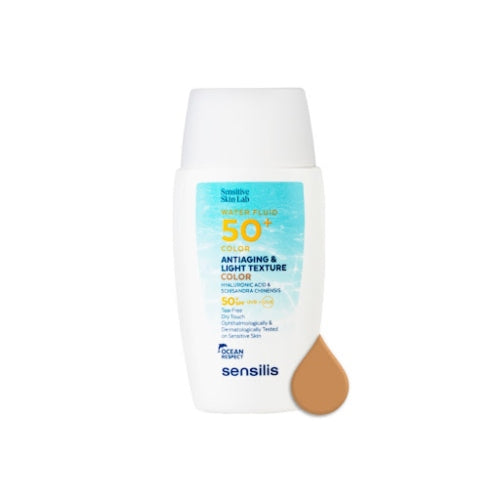 PROTECTOR SOLAR FLUIDO CON COLOR BASE AGUA 50SPF 50ML - SENSILIS - Adrissa Beauty - 