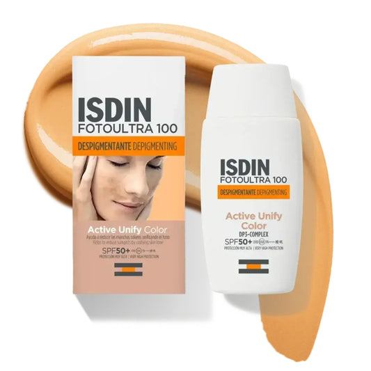 PROTECTOR SOLAR FOTOULTRA 100 ACTIVE UNIFY COLOR SPF50 50ML - ISDIN - Adrissa Beauty - Cuidado de la piel