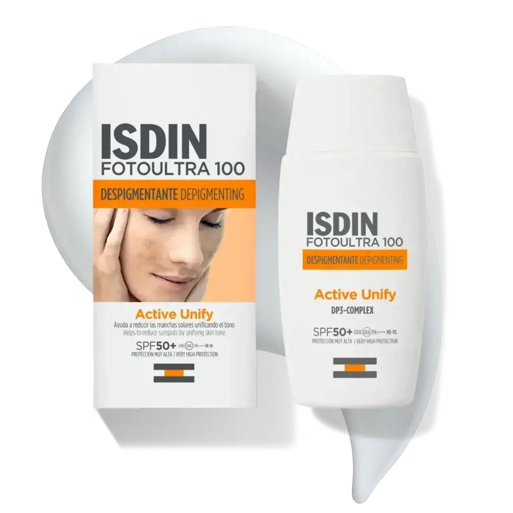 PROTECTOR SOLAR FOTOULTRA 100 ACTIVE UNIFY SPF50 50ML - ISDIN - Adrissa Beauty - Cuidado de la piel