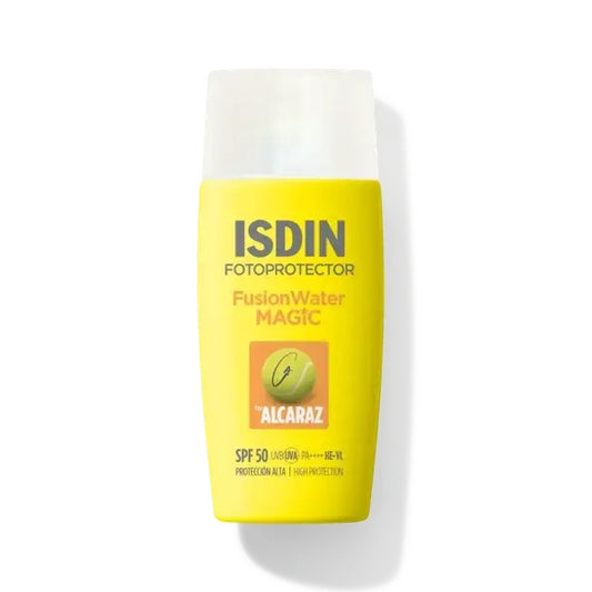 PROTECTOR SOLAR FUSION WATER MAGIC ALCARAZ SPF50 50ML - ISDIN - Adrissa Beauty - Cuidado de la piel