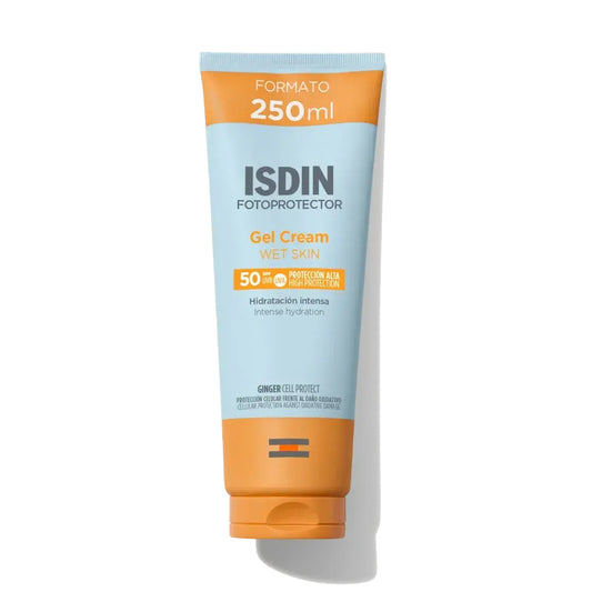 PROTECTOR SOLAR GEL CREAM WET SKIN HIDRATACION SPF50 250ML - ISDIN - Adrissa Beauty - Cuidado de la piel
