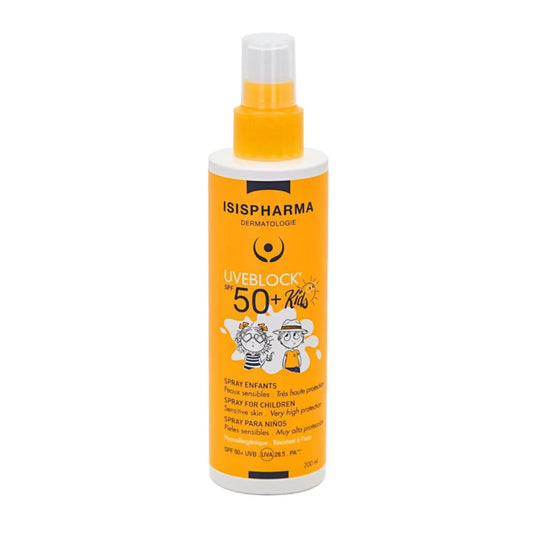 PROTECTOR SOLAR UVEBLOCK SPRAY KIDS SPF50 200ML - ISISPHARMA - Adrissa Beauty - Cuidado de la piel