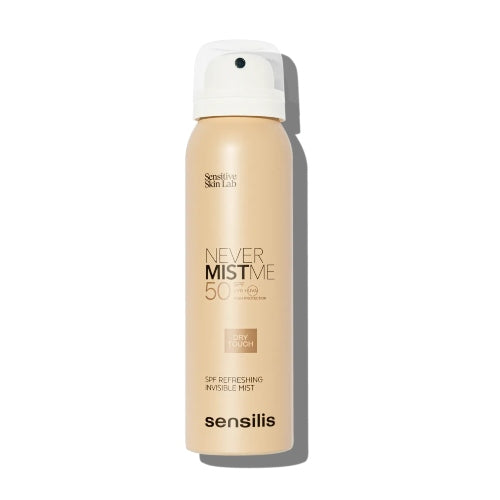 PROTECTOR SOLAR NEVER MIST ME SPF50 DRY TOUCH - SENSILIS - Adrissa Beauty - Cuidado de la piel