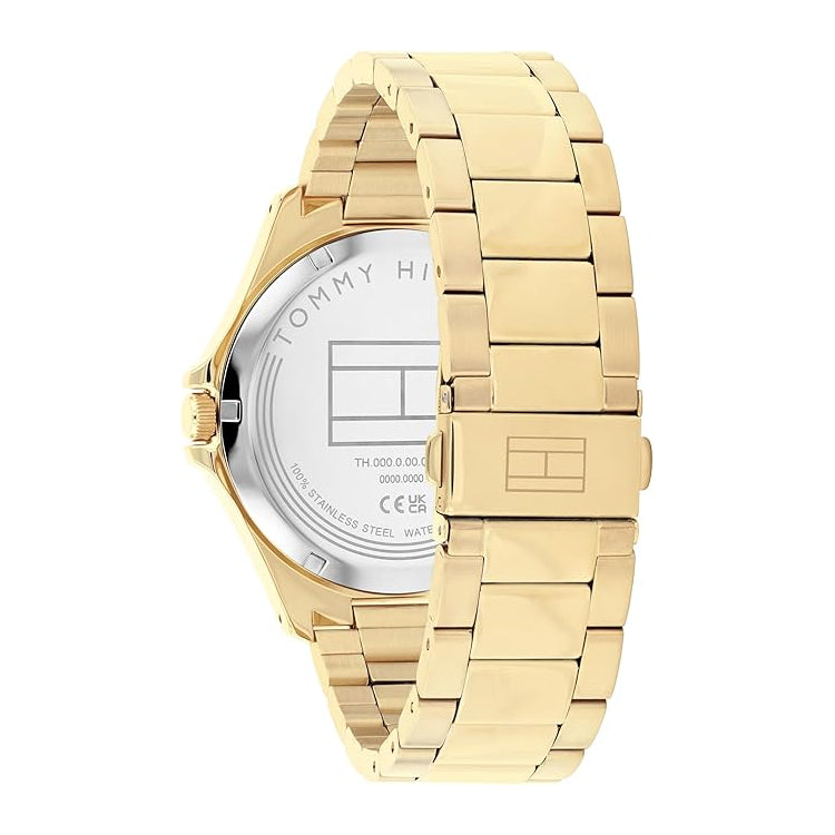 RELOJ CADENA DORADO PANTALLA AZUL