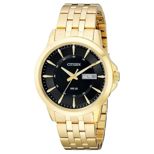 RELOJ CADENA DORADO PANTALLA NEGRA - CITIZEN - Adrissa Beauty - 