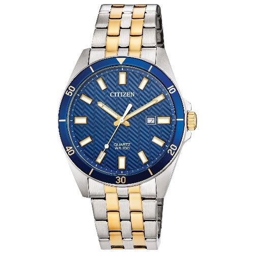 RELOJ CADENA PLATA PANTALLA AZUL - CITIZEN - Adrissa Beauty - 