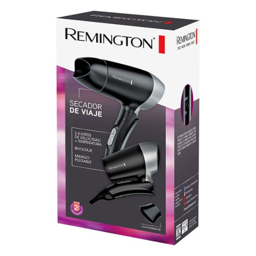 SECADOR DE VIAJE NEGRO 1400W - REMINGTON - Adrissa Beauty - 