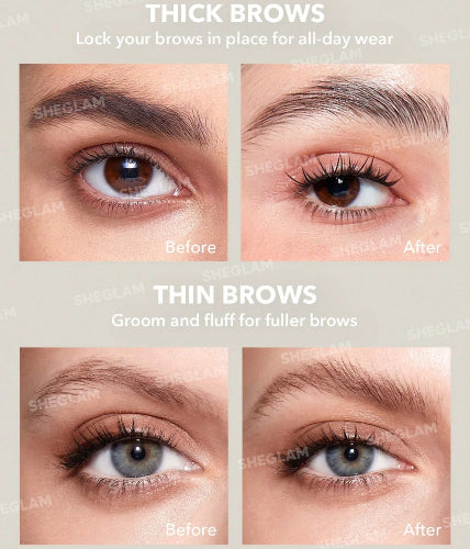 SET CEJAS SET ME UP BROW HOLD CRYSTAL CLEAR - SHEGLAM - Adrissa Beauty - Maquillaje