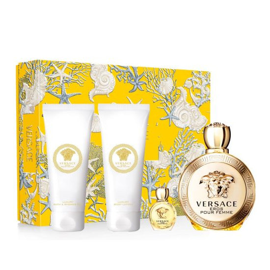 SET EROS EDP 4PZAS 100ML D - VERSACE - Adrissa Beauty - Perfumes y colonias